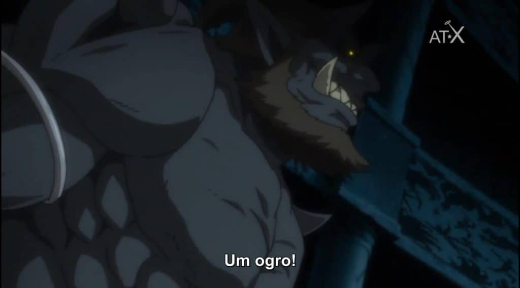 O Ogro fazendo sua entrada em Goblin Slayer