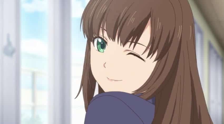 Hina com cara de sapeca no anime Domestic Girlfriend