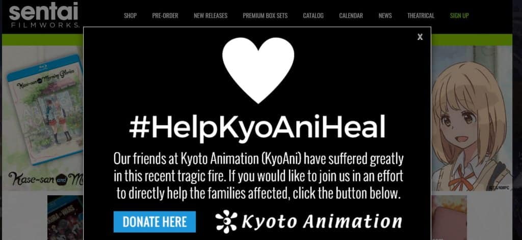 Campanha da KyoAni anunciada