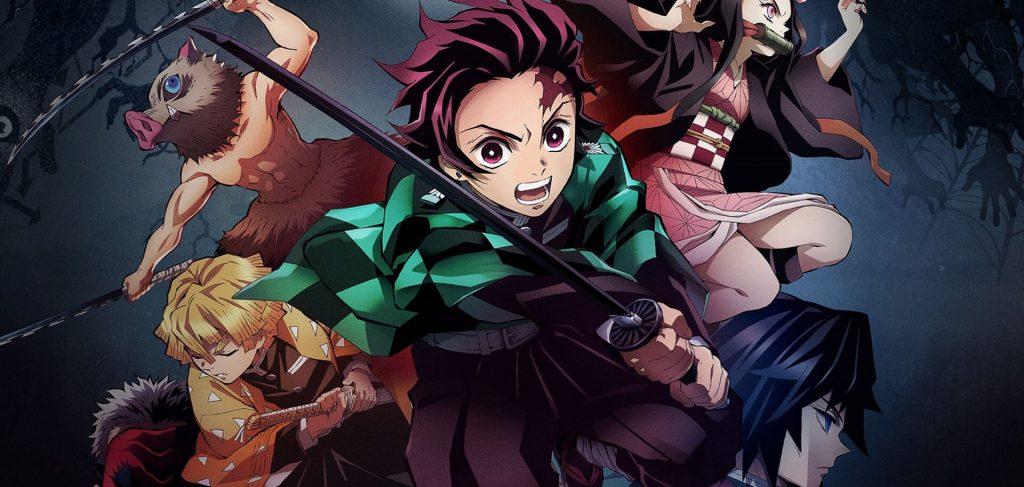 Turma do Demons Slayer, Tanjiro, Nezuko, Inosuke, Zenitsu