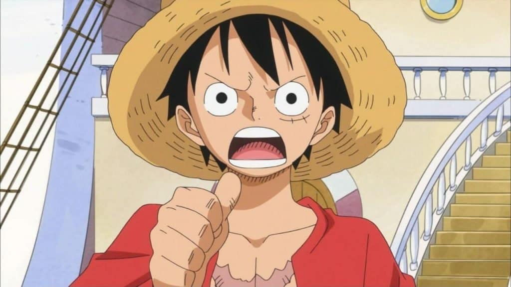 One Piece Luffy apontando para si mesmo capa meio milhao de vendas