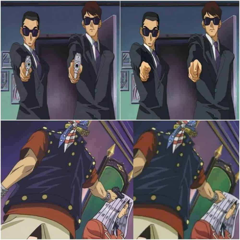 Cenas censuradas de Yu Gi Oh relacionadas a violência