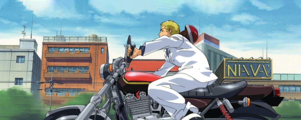 capa de great teacher onizuka andando de moto