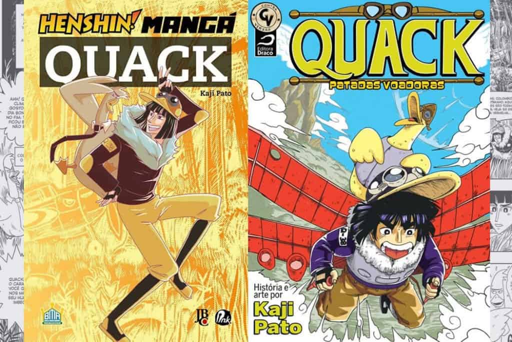 Capas dos volumes de Quack, mangá brasileiro