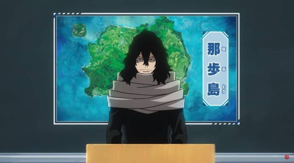 aizawa sensei em boku no hero ascensão dos herois