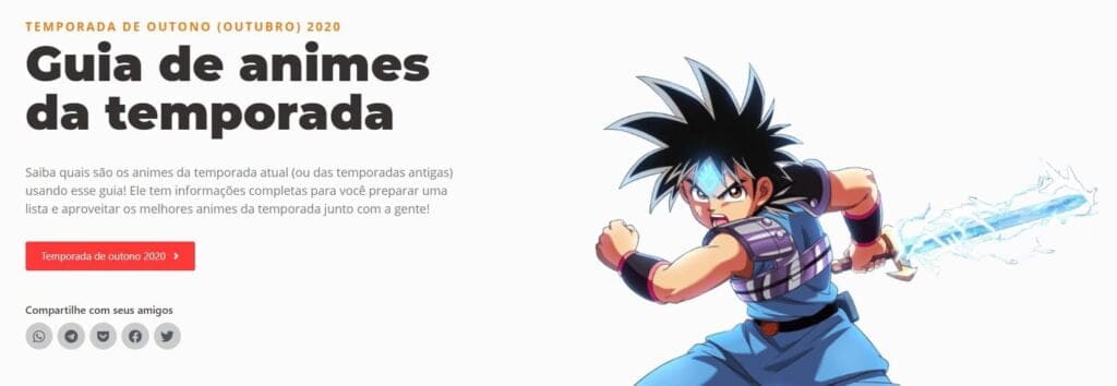 Guia de Animes da Temporada de Outono 2020