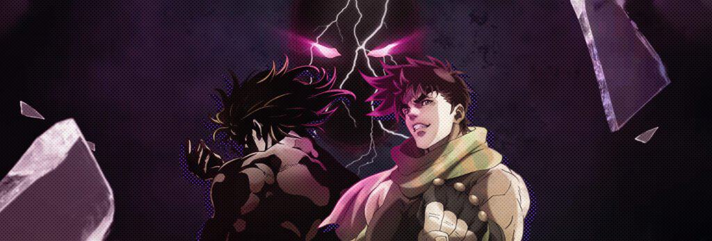 Protagonista Jojo e o vilão Dio brando