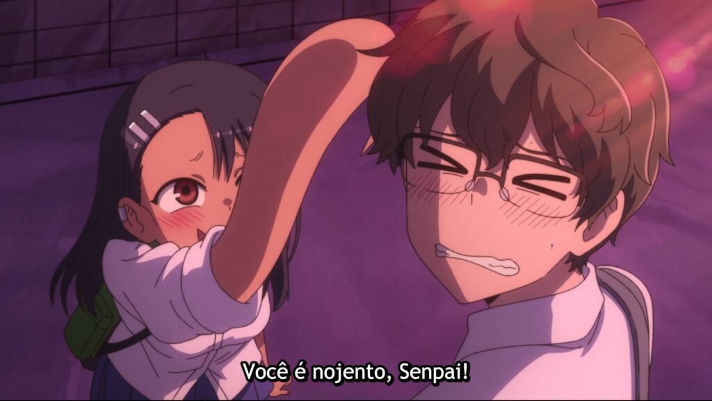 Nagatoro afrontando seu Senpai em Ijiranaide Nagatoro San