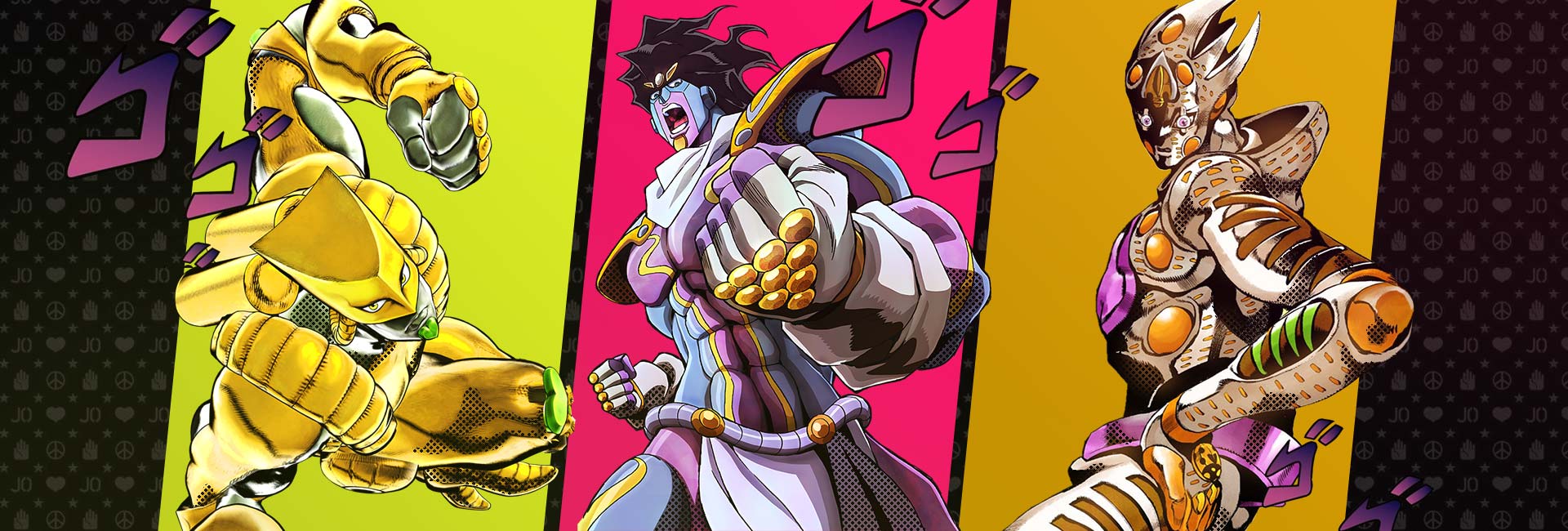 Stands Za Warudo e o Star Platinum, junto com stone ocean de Jojo's Bizarre Adventure