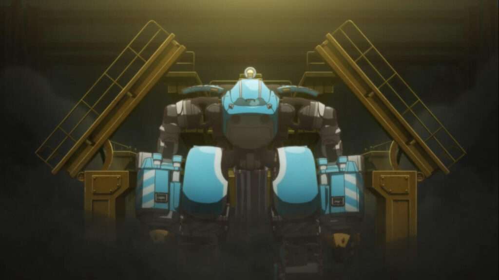 robô azul gigante sakugan