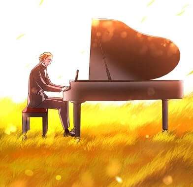 pianista em um campo if ai ruled the world